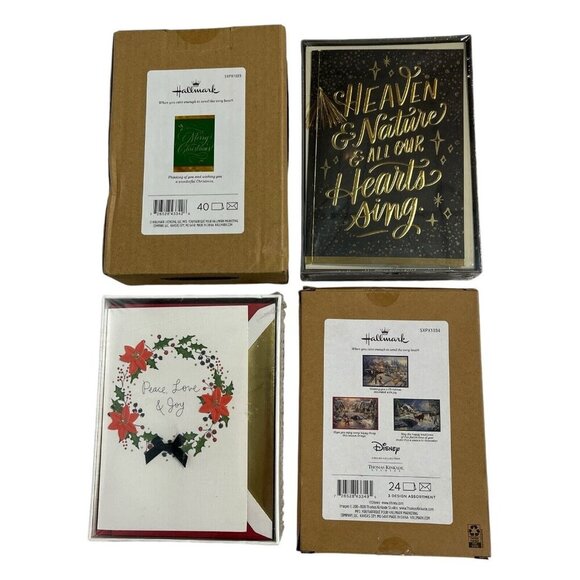 Hallmark Christmas Card Variety Lot 4 Boxes 88 Total Holiday Greeting - Picture 1 of 5